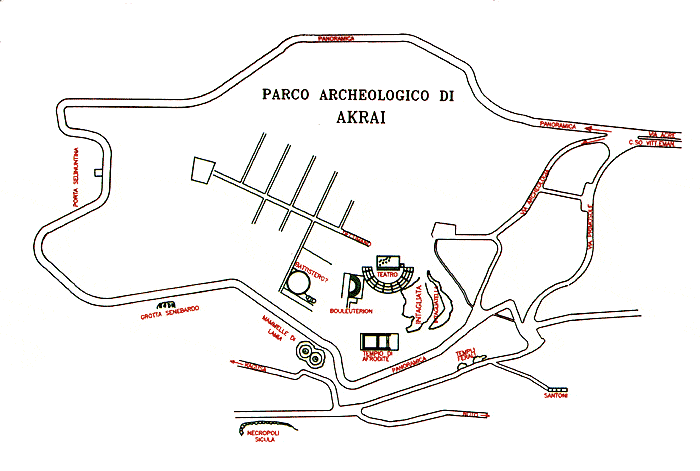 Mappa zona archeologica