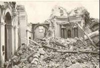 La chiesa madre dopo il terremoto